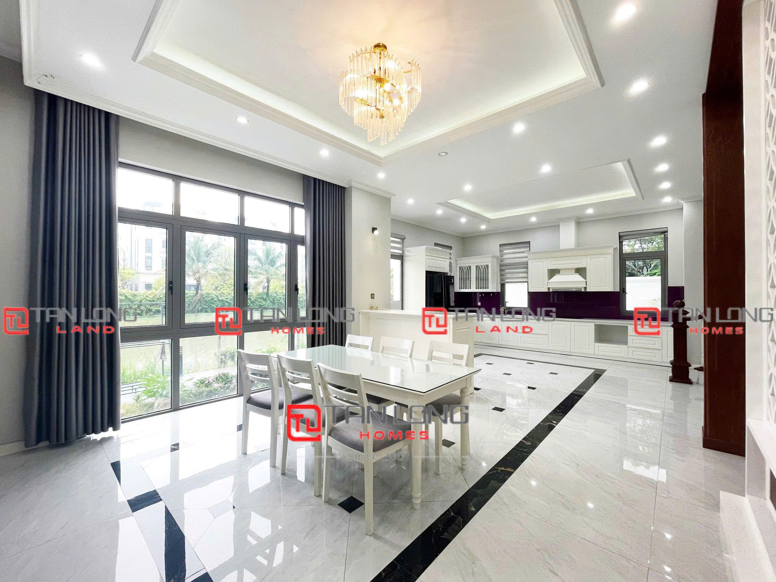 Cho thuê biệt thự đơn lập view sông Vinhomes The Harmony, full nội thất