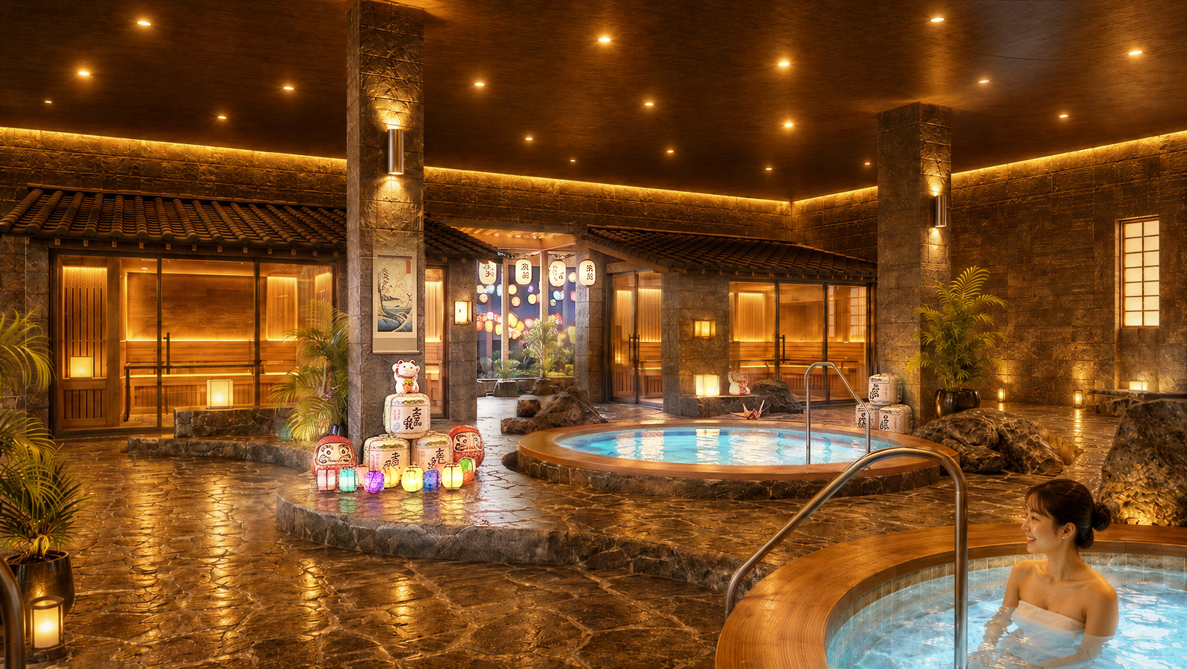 Bể tắm khoáng nóng ONSEN