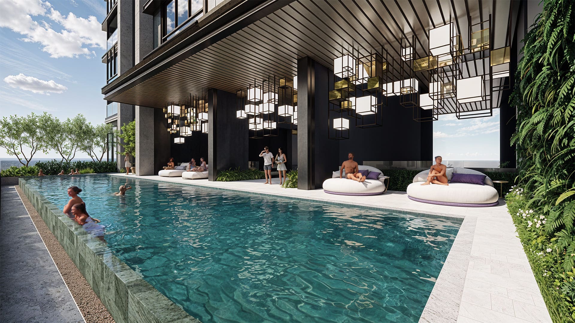 Lap pool tầng 5 tòa M1