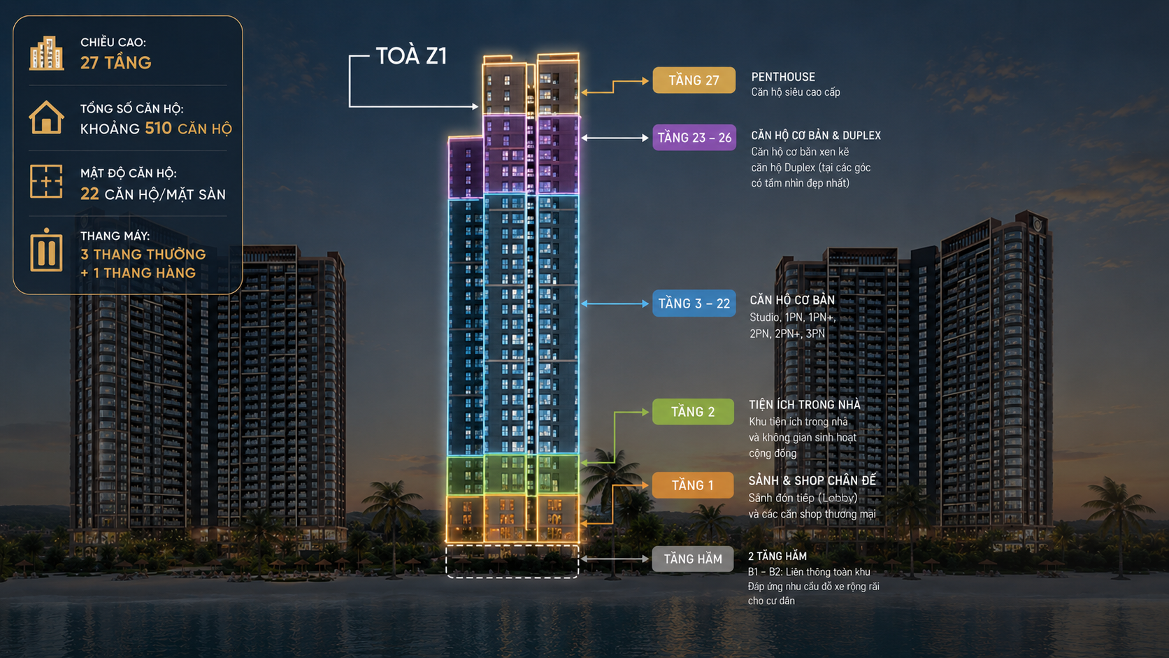 Mặt bằng Tòa Z1
