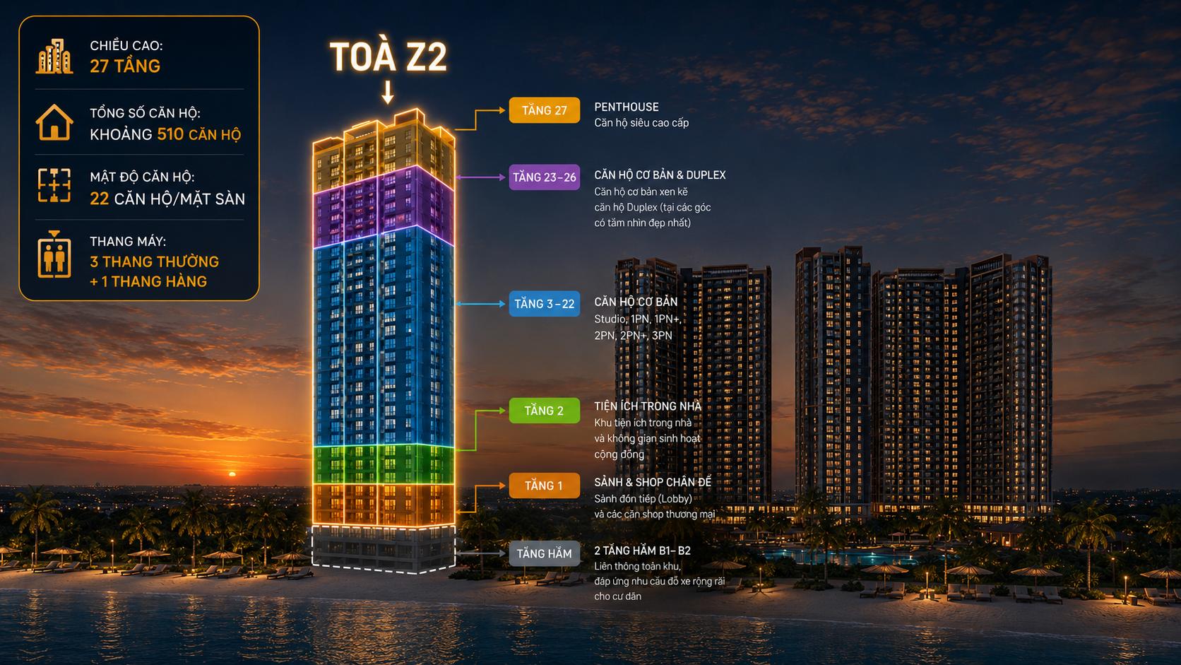 Mặt bằng Tòa Z2