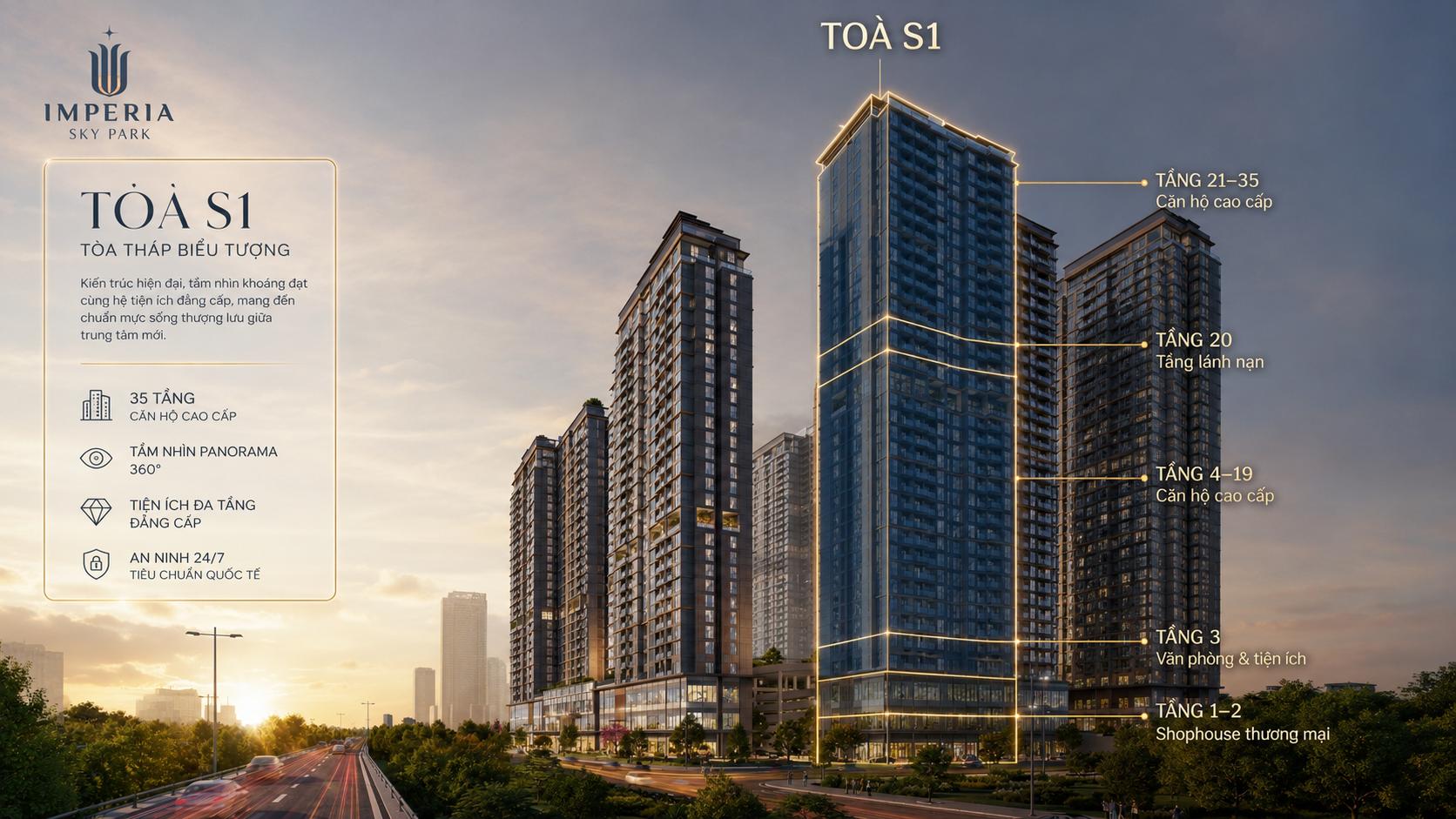 Mặt bằng Tòa Sky 1
