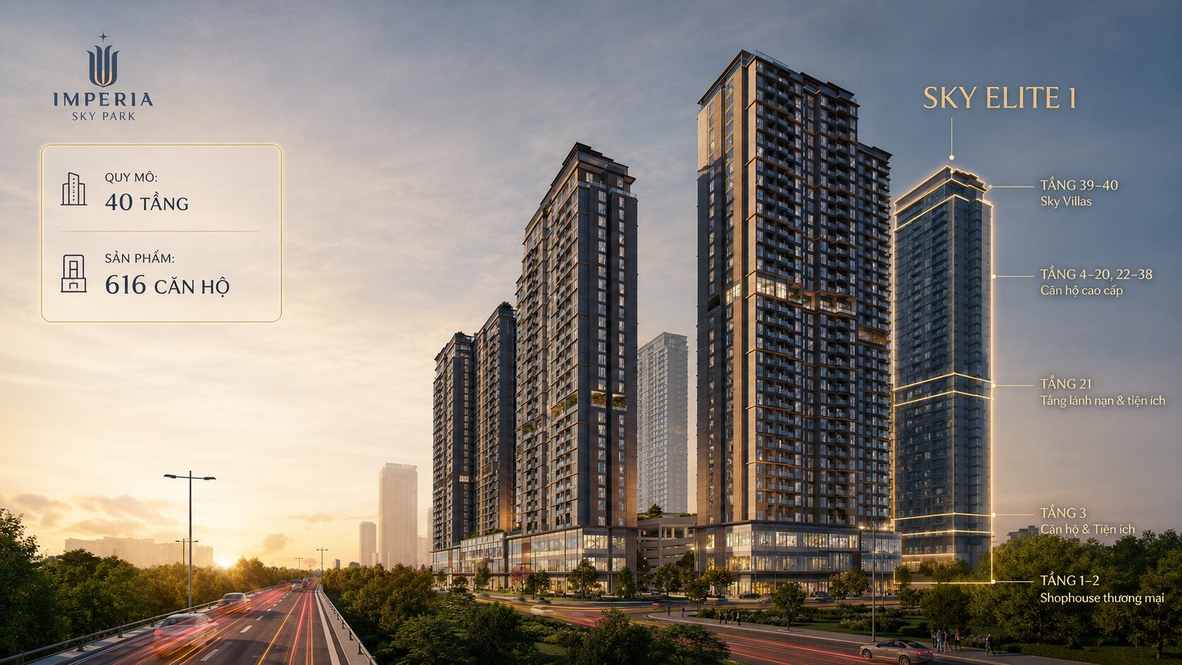 Mặt bằng Tòa Elite 1