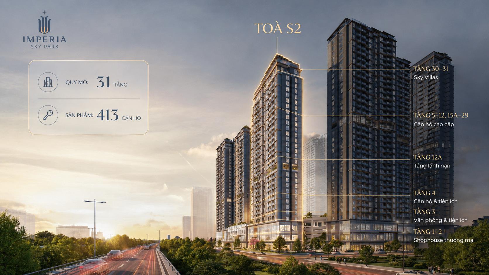 Mặt bằng Tòa Sky 2