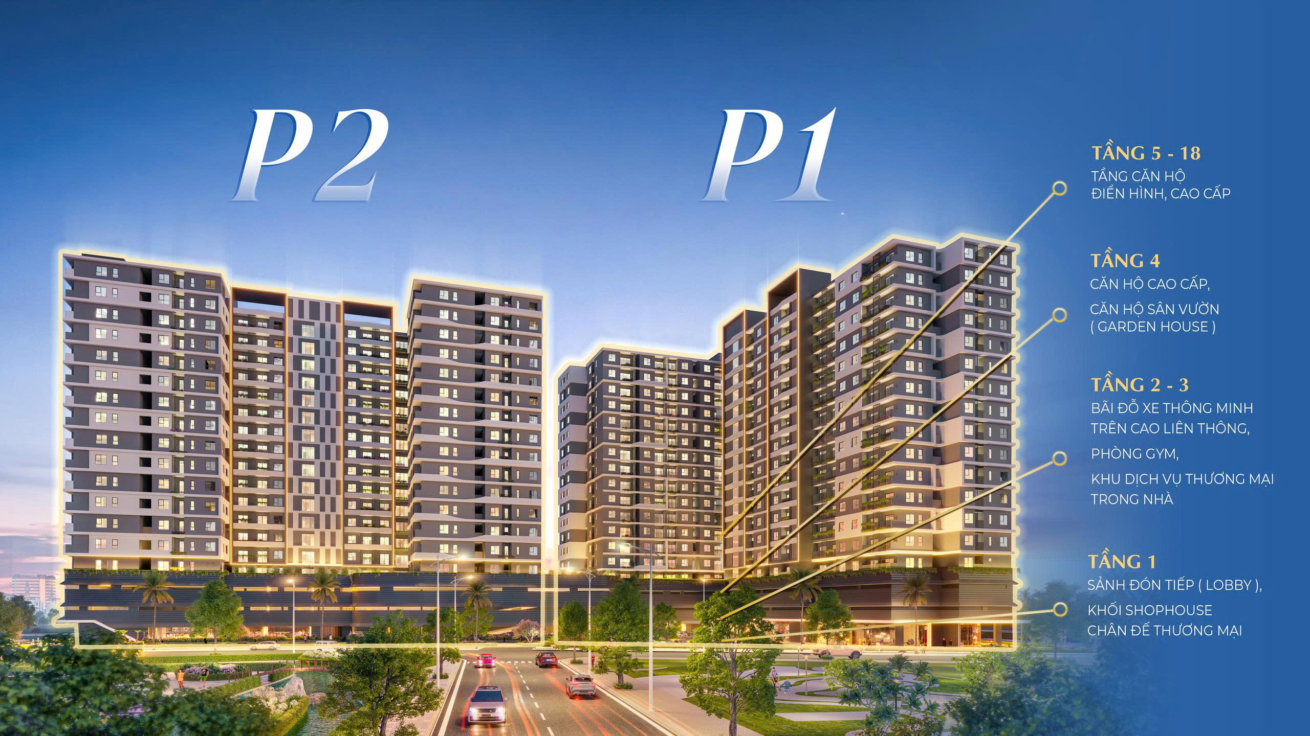 Mặt bằng Tòa Tháp Đôi Premier (P1 & P2)