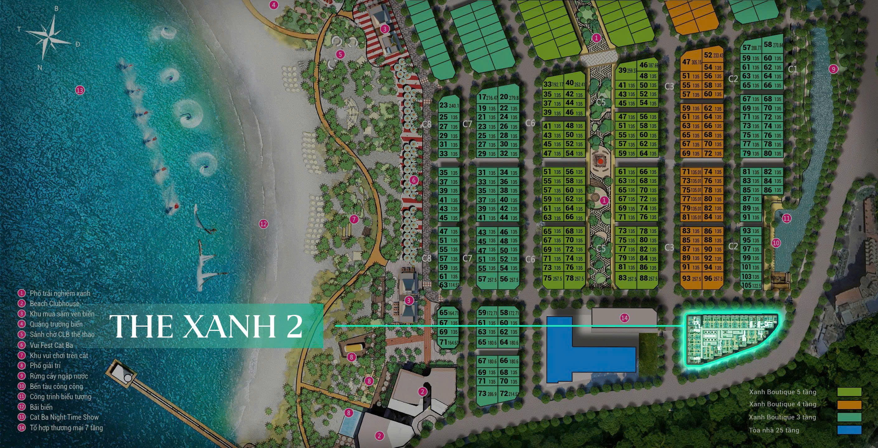 Mặt bằng Tòa HH3 (The Xanh 2)