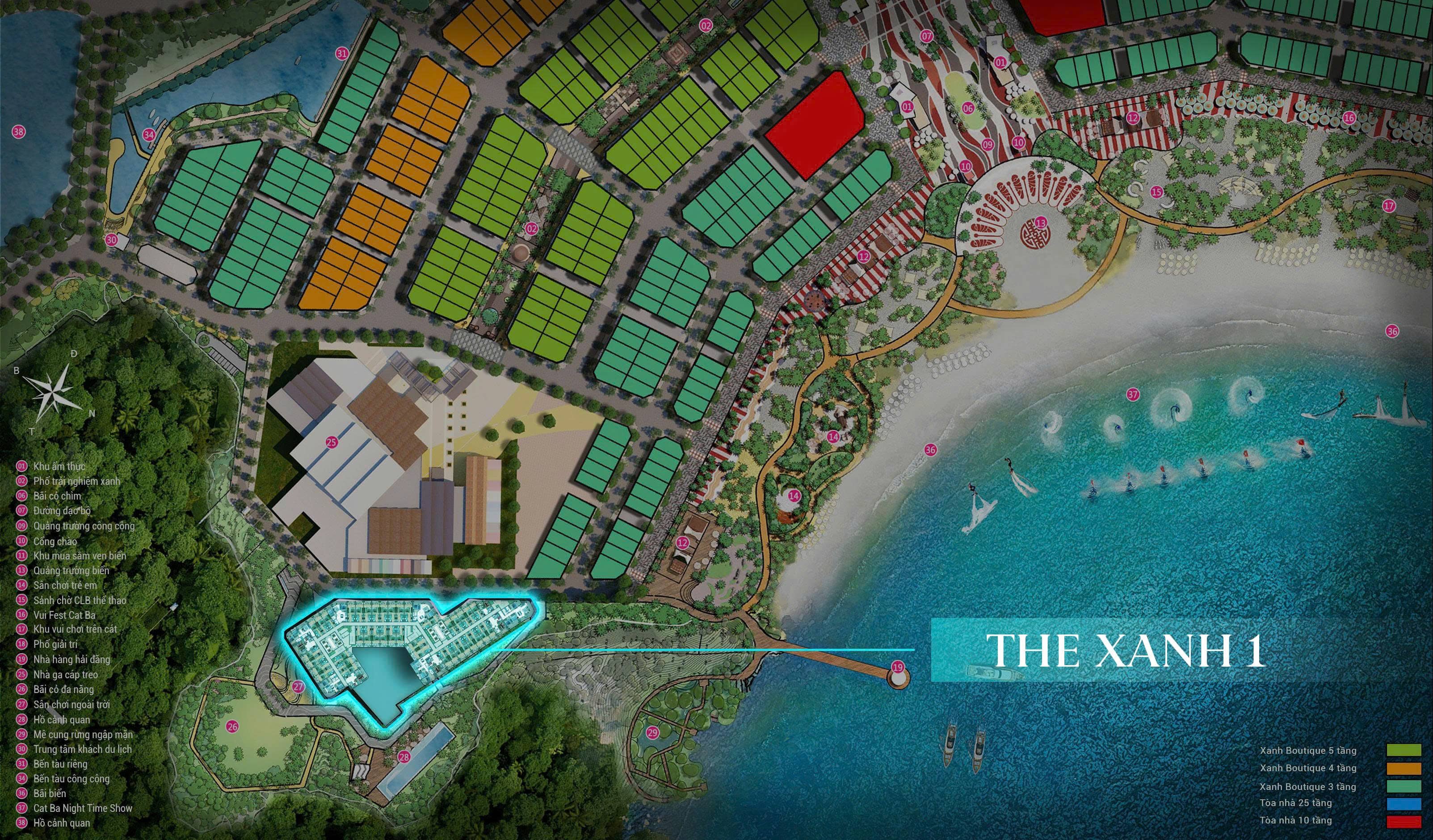 Mặt bằng Tòa HH1 - The Xanh 1
