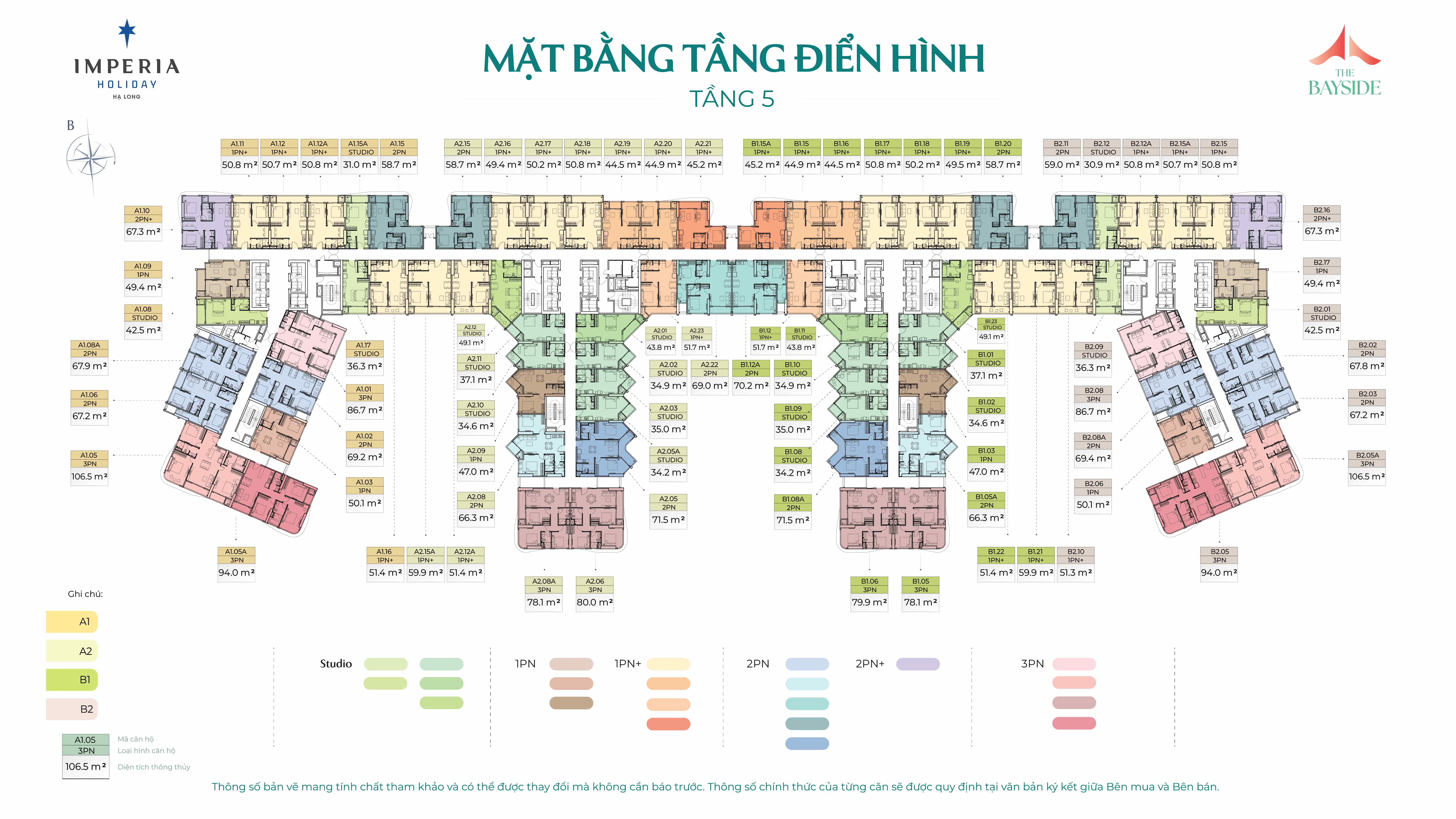 Mặt bằng Tòa A2