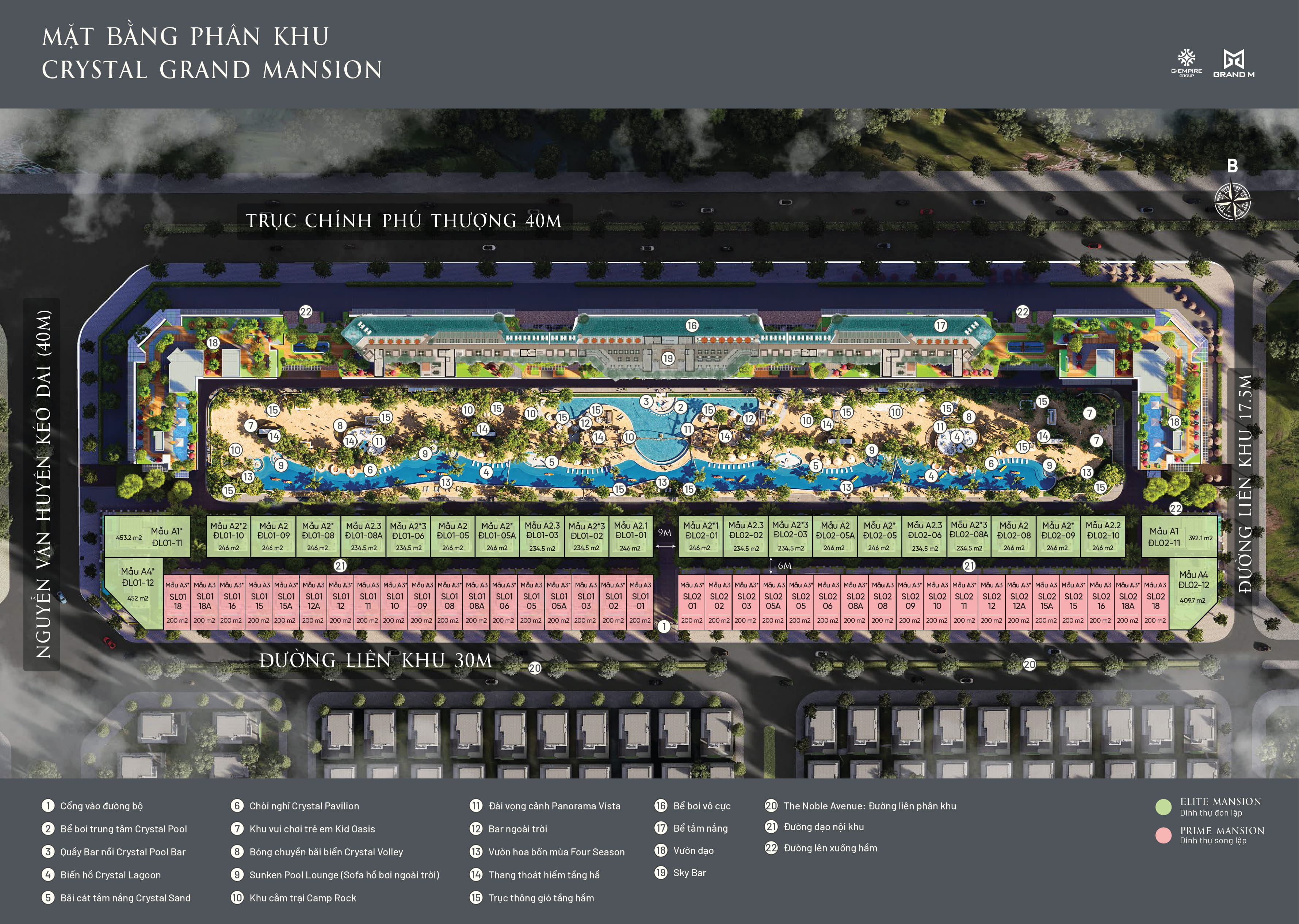 Mặt bằng Crystal Grand Mansion
