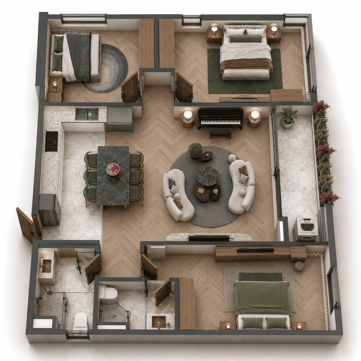 3BR+
