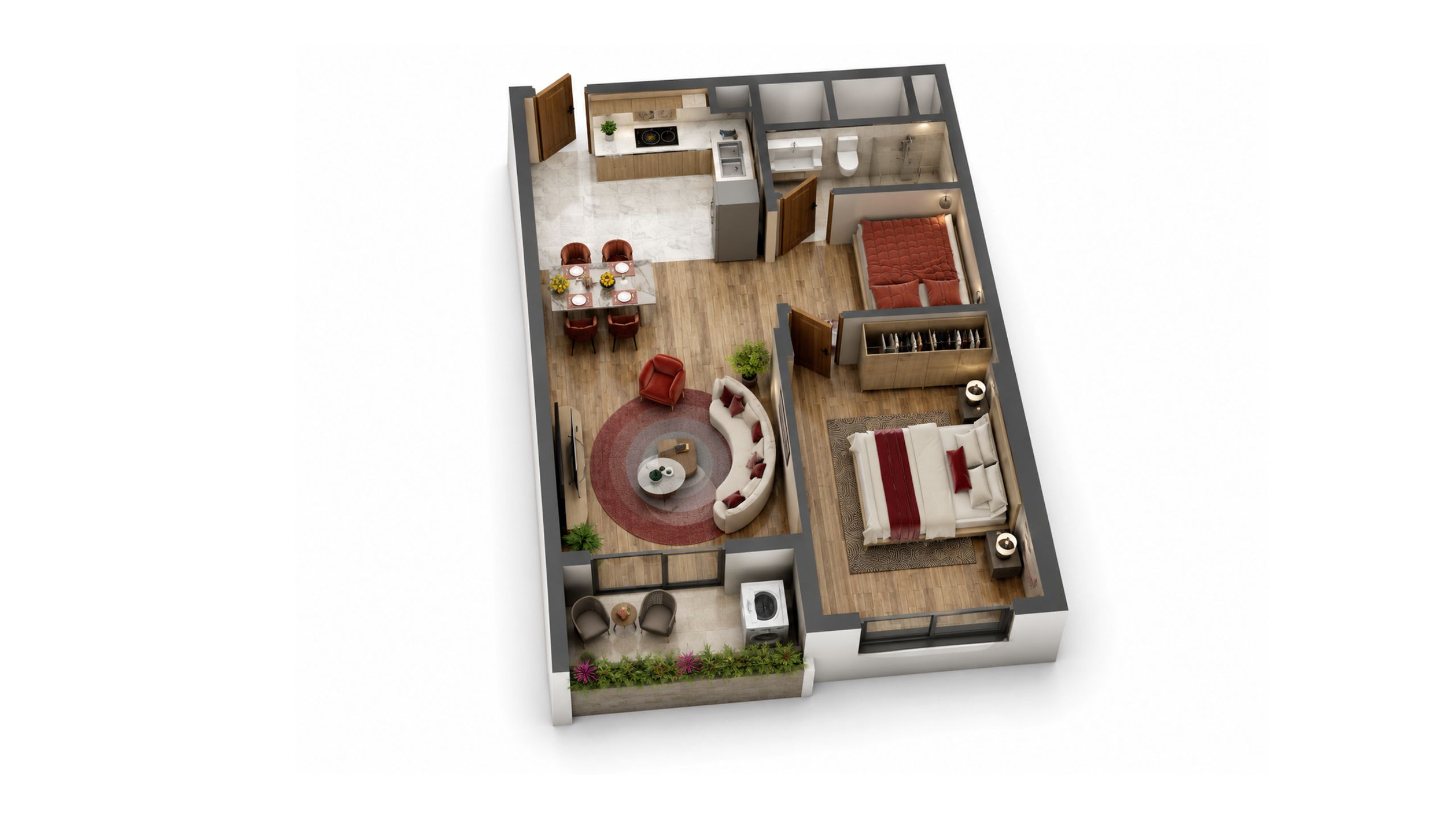 1BR+