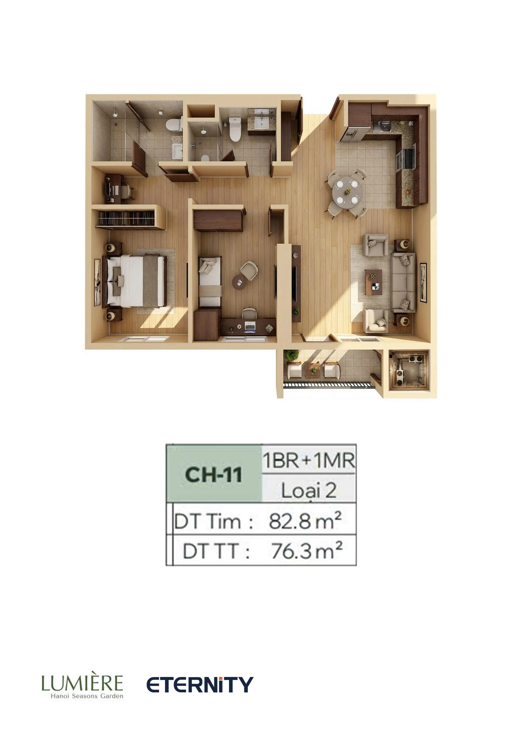 1BR+1MR