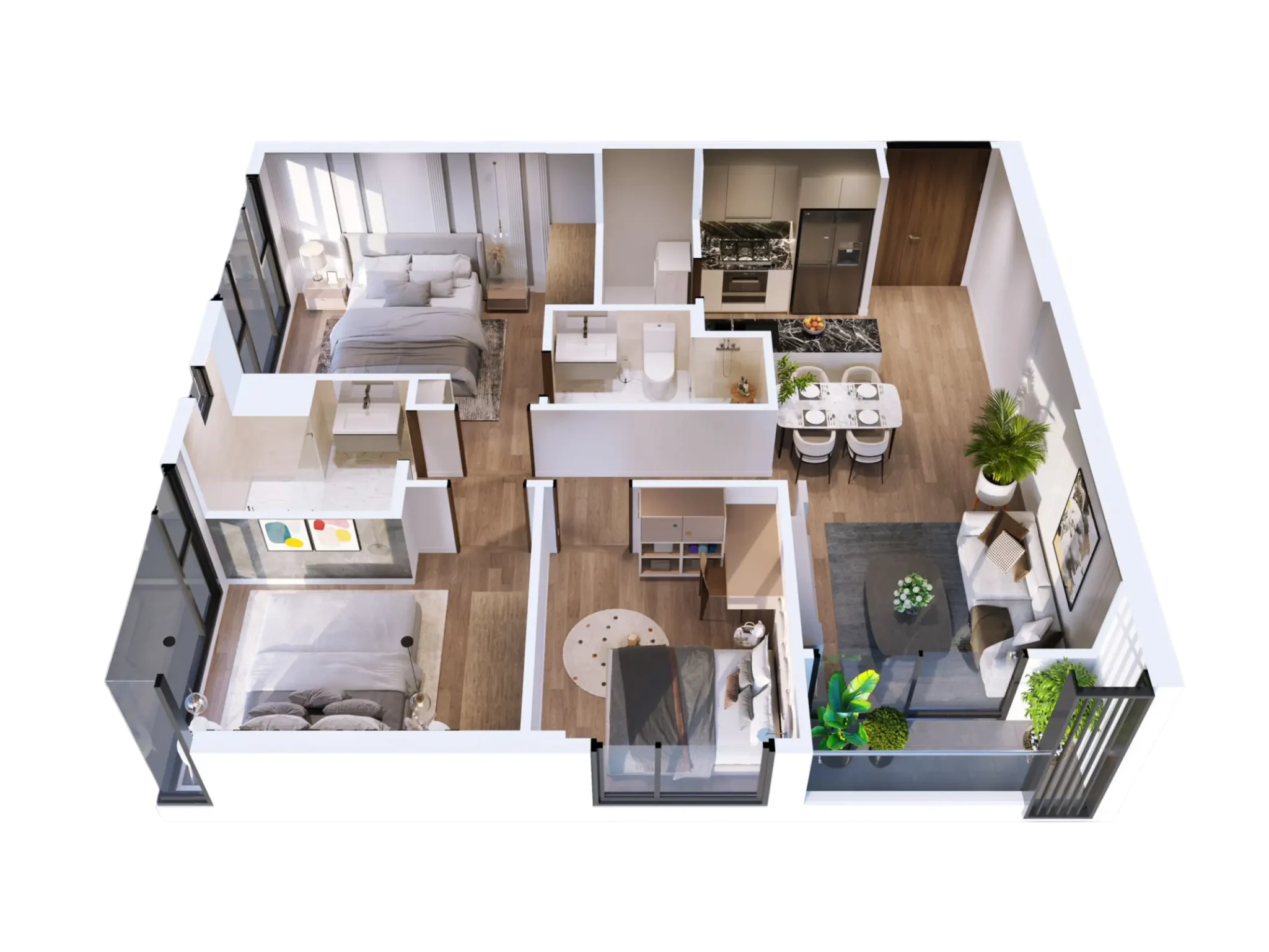 3BR+1